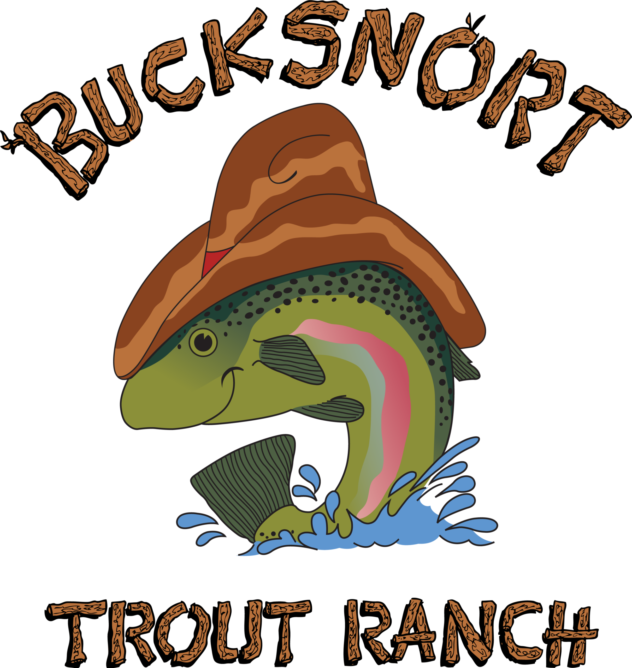 Bucksnort+Trout+Ranch+Tennessee+-+Bucksnort-Trout-Ranch-Logo-Color Produce Box Logo in White